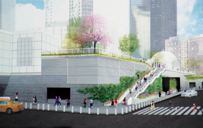 aecom, battery park city, Elevated Parks in New York, Financial District, Joseph E. Brown, Liberty Park, Liberty Street Park, lower manhattan, Parkland, Port Authority of New York and New Jersey, Santiago Calatrava, St. Nicholas Greek Orthodox Church, World Trade Center, World Trade Center Park, World Trade Center Redesign, WTC Park, WTC Site, Dog¬woods, Living Wall, mini-garden, 911 memorial, periwinkle, winter creeper, Baltic ivy, World Trade Center Vehicle Security Center, Financial District, Battery Park City, Vehicle Security Center, WTC Vehicle Security Center, panoramic viewpoints