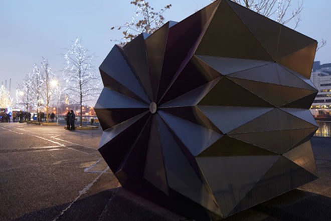 Make, origami structure, Origami Kiosks, recyclable aluminum, London, foldable shelters, foldable architecture, Architecture, Prefab Housing, Recycled Materials