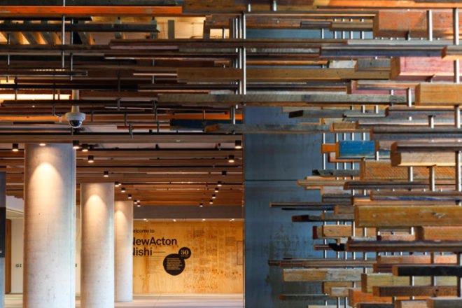 Fender Katsalidis Architects, March Studios, Suppose Design Office, Molonglo Group, australian architecture, canberra, Sustainable Building, sustainable architecture, sustainable luxury, Nishi Building, recycled wood, reclaimed materials