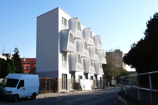 Nice Architects, Slovakian architects, North Star Apartments, North Star Apartments Slovakia, Bratislava architecture, green architecture, natural lighting, Senec architecture, building facade design, green facades