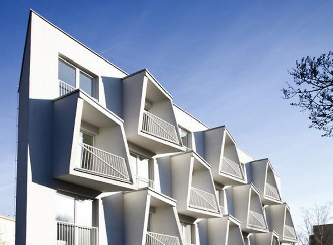 Nice Architects, Slovakian architects, North Star Apartments, North Star Apartments Slovakia, Bratislava architecture, green architecture, natural lighting, Senec architecture, building facade design, green facades