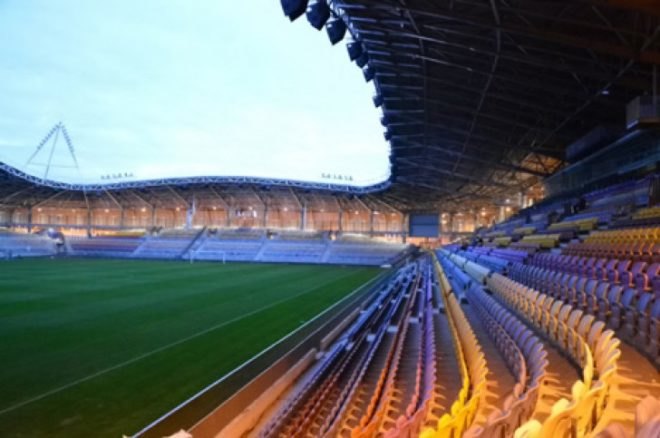 OFIS Arhitekti, FC BATE Borisov Stadium, Borisov, Belarus, architecture, spotty stadium, stadium design, urban design, stadium architecture, football stadium design