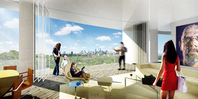 Perkins+Will, Perkins+Will power plant apartment building, waste-to-energy, green-roofed building, green roof, power plant design, waste management, EPA standards, Columbia University study, flooding, flooding protection