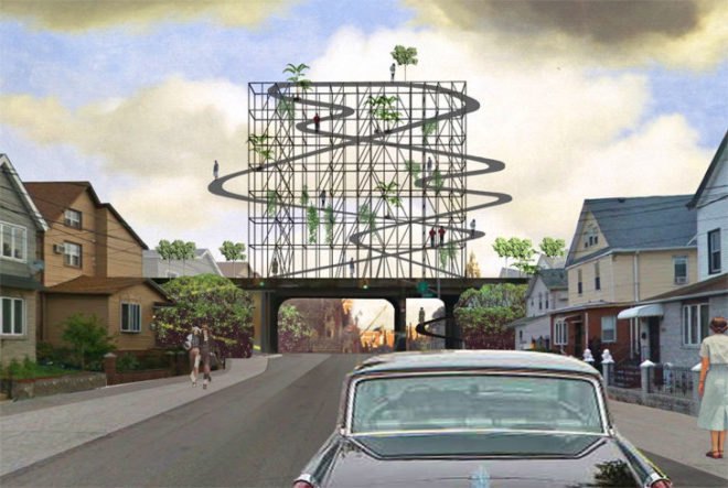AIANY, Emerging New York Architects Committee, ENYA, American Institute of Architects, abandoned railways, Dead Industry, Landscape Architecture & Architecture, eco design, Features, Flickr, Floating Forest, forest park, Forrest Hills, Friends of the QueensWay, Glendale, green project, green space, greenway, high line park, Kew Gardens, Life Finds a Way, LIRR, Long Island Rail Road, nature, neighborhood, no way queensway, ozone park, Park, pedestrian walkway, Penn Station, Public School 233, Queens, queensway, Rego Park, richmond hill, Rockaway Beach, trust for Public Land, Woodhaven, Carrie Wibert, Queensway Steps, Queens Billboard, Queens Billboard, Make It! Grow It!, Song Deng, Hyontek Yoon, Upside Down Bridge
