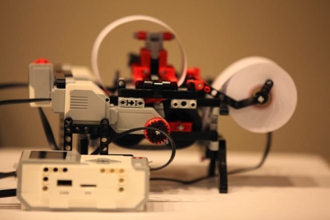 Shubham Banerjee, Braigo, braille printer, DIY braille printer, LEGO braille printer, Lego Mindstorms EV3 kit, technology for good, low-cost technology, low-cost braille printer