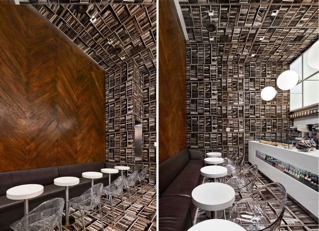 d'espresso, book lovers, book cafe, book-lined coffee shop, bibliophile coffee shop, decorating with books, book cafe New York City, bookshelves