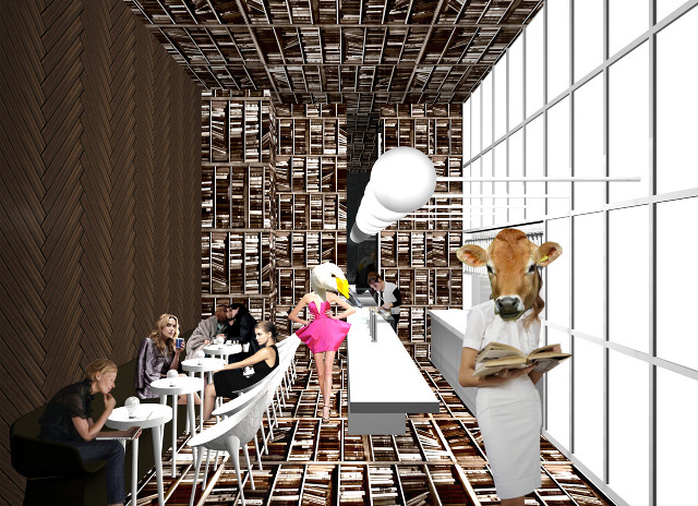 d'espresso, book lovers, book cafe, book-lined coffee shop, bibliophile coffee shop, decorating with books, book cafe New York City, bookshelves
