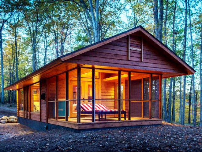 green design, eco design, sustainable design, Canoe Bay ESCAPE, eco conscious Cabin, Tiny Living, Cabin RV, Frank Lloyd Wright