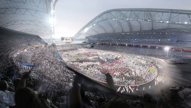 Sochi, Russia, 2014 Winter Olympic Games, Fisht Olympic Stadium, Populous, Burro Happold, Vector Foiltec, Faberge, opening ceremony, Putin, IOC