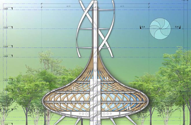 Vincent Callebaut Architectures, Vincent Callebaut, Flavours Orchard, eco-district China, China sustainable architecture, China architecture, China masterplan, sustainable masterplan, solar power, wind power, wind turbines, futuristic city, smart energy grid