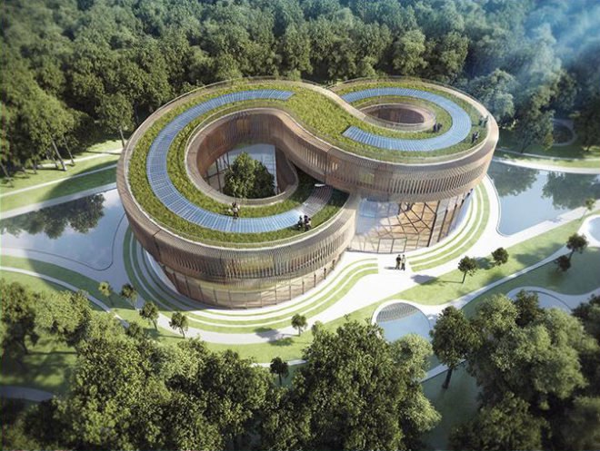 Vincent Callebaut Architectures, Vincent Callebaut, Flavours Orchard, eco-district China, China sustainable architecture, China architecture, China masterplan, sustainable masterplan, solar power, wind power, wind turbines, futuristic city, smart energy grid