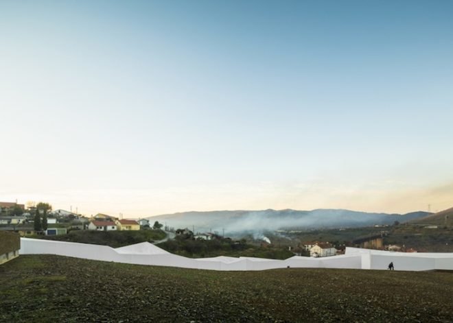 Pocinho Center, olympic rowing, portugal, Álvaro Fernandes Andrade, Douru River Valley, world heritage site, grass terraces, south facing skylights, passive solar design, serpentine architecture