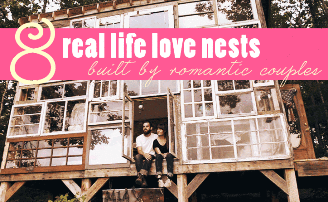 romantic homes, love shack, love nest, eco homes, couple builds home, green home,