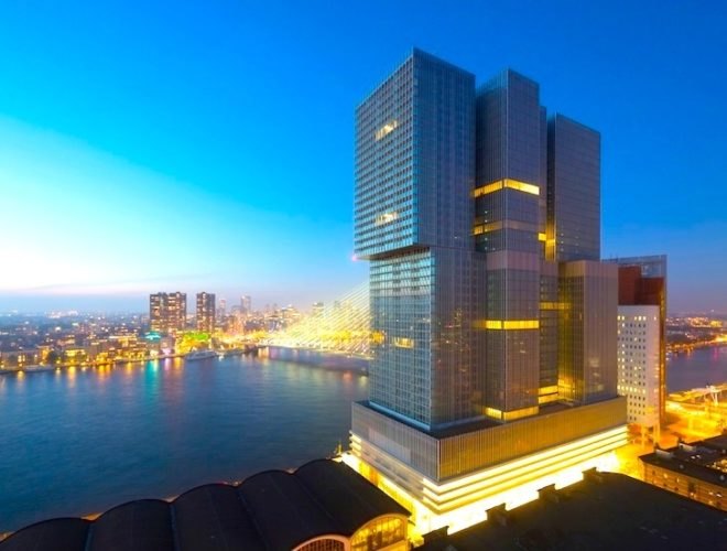 De Rotterdam tower, OMA De Rotterdam, space-saving furniture, space-saving apartments, tiny homes, transforming furniture, folding beds, transformable spaces, housing units, housing design, tower Rotterdam, Rotterdam architecture