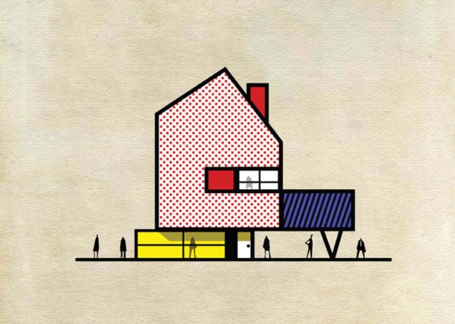 Federico Babina, archist, 20th century art, art, architecture, archibet, archicine, building art, architecture illustrations, cross sections, iconic art