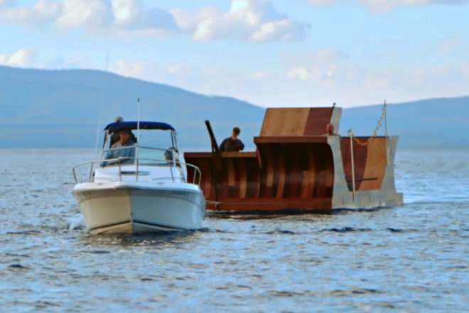 Floating Skate Ramp, Visit California, floating ramp, bob burnquist, lake tahoe, skate boarding, skate ramp