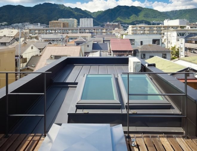Fujiwarramuro Architects, house in nada, nada house, nada, kobe, japanese architecture, micro house, skinny house, tiny urban lot, narrow house, column of light, minimalist, narrow home
