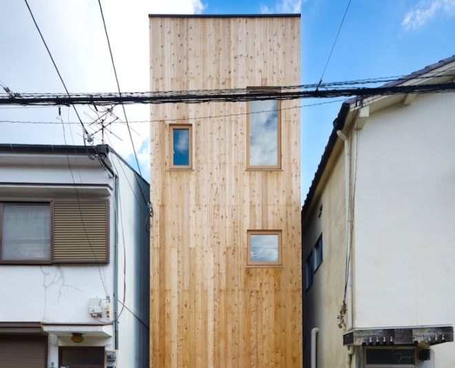 Fujiwarramuro Architects, house in nada, nada house, nada, kobe, japanese architecture, micro house, skinny house, tiny urban lot, narrow house, column of light, minimalist, narrow home