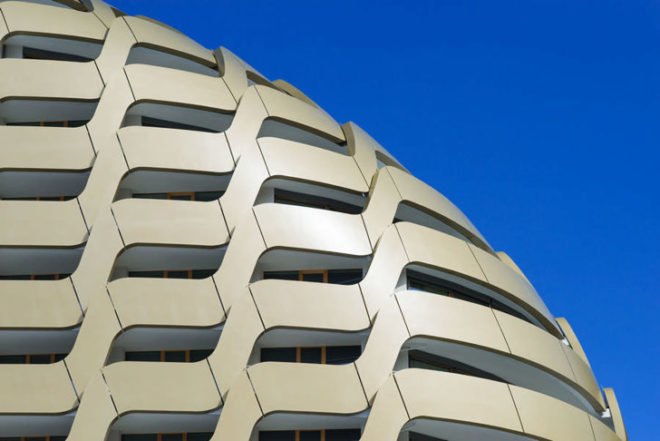 OIKOS Davos Hotel, Davos Hotel Switzerland, Davos Hotel facade, unbuildable facade, digitally fabricated facade, intelligent facade, undulating facade system, Wilhelm+Partner, German architects, Munich architects