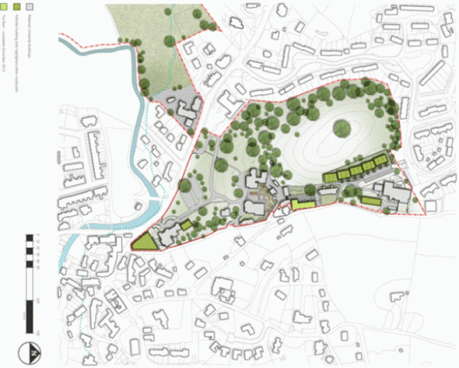 John McAslan + Partners, University of Cumbria, coverted Cumbrian barn, student center renovation cumbira, renovation, architecture, campus design, repurposed materials, landscape architecture, timber roofs, university design, UK campus redesign