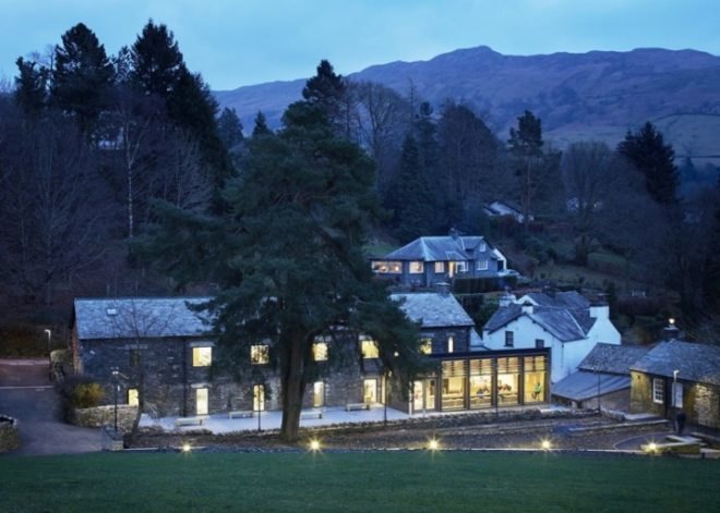 John McAslan + Partners, University of Cumbria, coverted Cumbrian barn, student center renovation cumbira, renovation, architecture, campus design, repurposed materials, landscape architecture, timber roofs, university design, UK campus redesign