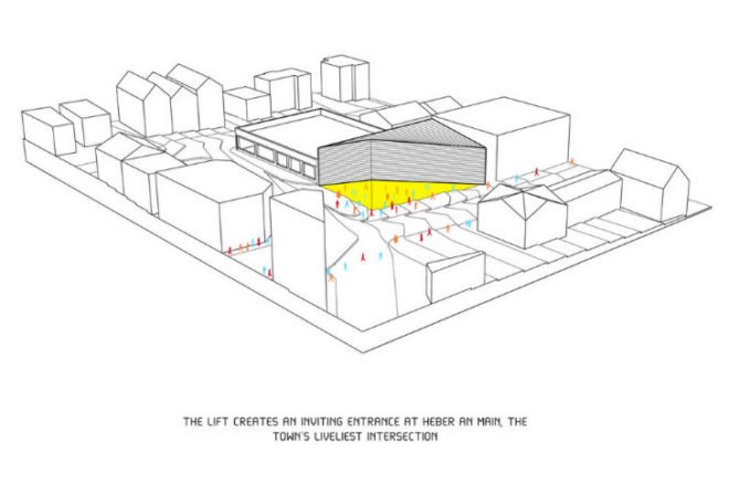 Kimball Art Center Update, BIG, park city, utah, green renovation, historic renovation, art center, bjarke ingels
