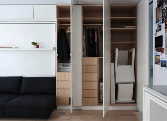 Graham hill, tiny apartment, SoHo, AIA NY, TED talk, micro dwelling, microhome, lifeedited, tiny studio, transforming studio, transforming apartment, space efficient, minimalist apartment, passive house, one size fits all
