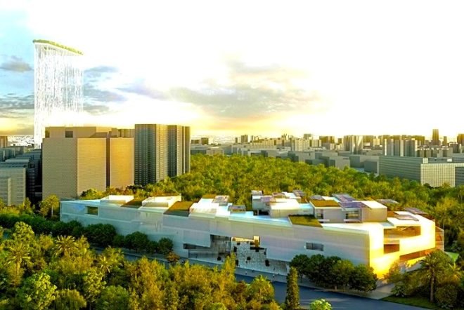MenoMenoPiu, MenoMenoPiu Architects, Taichung, Atelier Castro Denissof, wind power, Taichung City Cultural Center, Taiwan, sustainable architecture, green roof, solar power, air pollution, Taichung gateway park, Taiwan tower