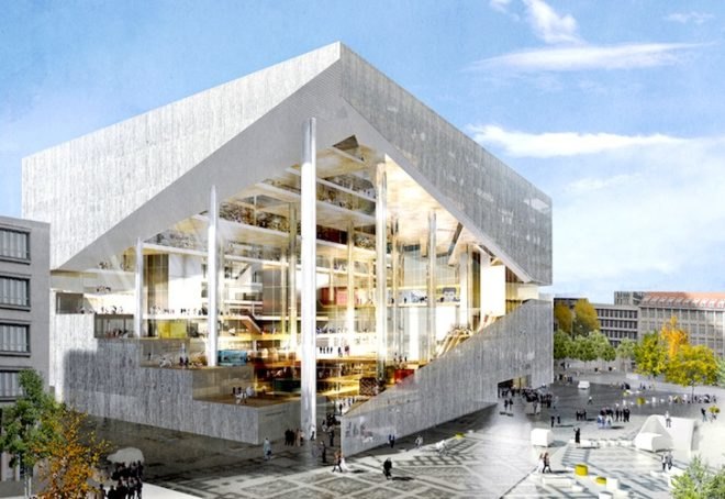 Rem koolhaas, oma, axel springer, axel springer campus, berlin, work environment, modern work environment, collaborative work environment, berlin wall, atrium, digital valley, BIG, Buro ole scheeren