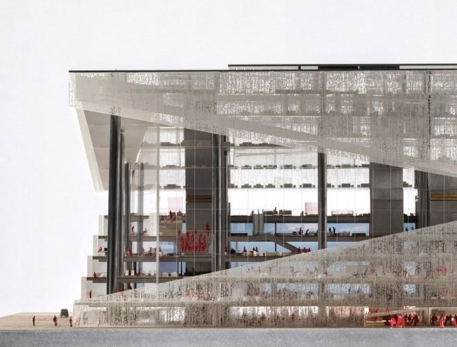 Rem koolhaas, oma, axel springer, axel springer campus, berlin, work environment, modern work environment, collaborative work environment, berlin wall, atrium, digital valley, BIG, Buro ole scheeren