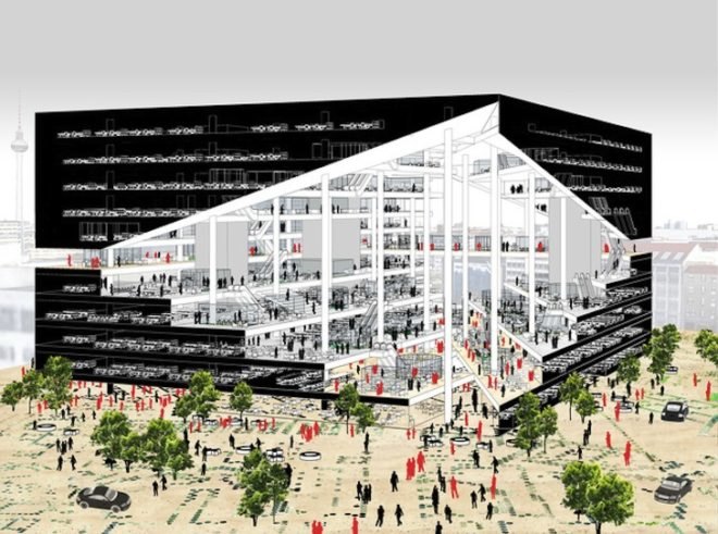 Rem koolhaas, oma, axel springer, axel springer campus, berlin, work environment, modern work environment, collaborative work environment, berlin wall, atrium, digital valley, BIG, Buro ole scheeren