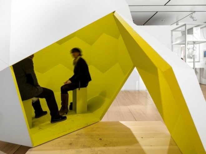 Futuristic Pod Sculpture by Pedro Sousa, art, MART museum, Italy, neon-colored lounges, Rudolf Steiner, modern art, portuguese designers, sculpture,