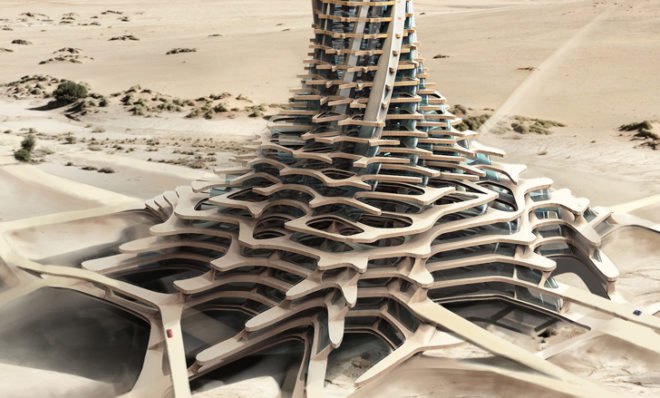Sand Babel Tower, Sand Babel skyscraper, 3D Printed Tower, Solar-Powered Tower, 3d printing, 3d printing technology, green skyscraper, evolo 2014, evolo skyscraper, evolo skyscraper competition