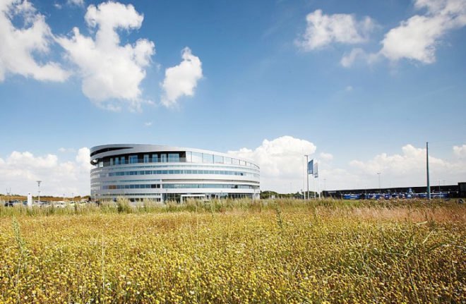 GPP Arkitekter, Plus Energi Headquarters, Syd Energy Headquarters, passive houses, Passive House Award, sustainable office buildings, sustainable architecture, Danish architects, Denmark sustainable architecture, sustainable HQ, geothermal energy, solar panels, photovoltaics, rooftop gardens, circular office buildings
