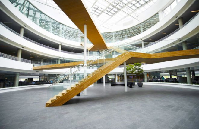GPP Arkitekter, Plus Energi Headquarters, Syd Energy Headquarters, passive houses, Passive House Award, sustainable office buildings, sustainable architecture, Danish architects, Denmark sustainable architecture, sustainable HQ, geothermal energy, solar panels, photovoltaics, rooftop gardens, circular office buildings