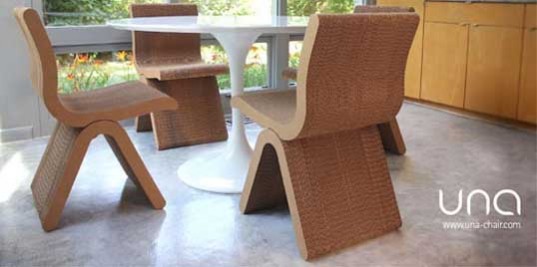 UNA, recycled materials, recycled cardboard chair, green design, sustainable design, Paul Borrero, UNA Chair, Pittsburgh, reader submitted content, green furniture