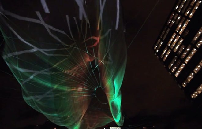 green design, eco design, sustainable design, Aaron Koblin, Janet Echelman, Ted Talks Vancouver, art and technology, interactive sculpture, unnumbered Sparks, string art, string sculpture