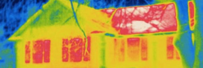 Thermal Photograph of a House