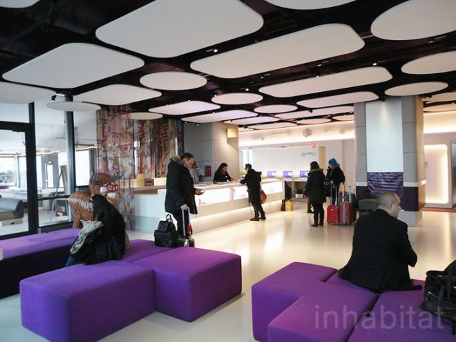 green design, eco design, sustainable design, LEED Gold Hotel, LEED Gold Manhattan, Yotel, Times Square Hotel, sustainable hotel manhattan, LEGO Wall