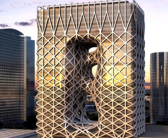 Zaha Hadid, city of dreams, macau, hotel tower, hotel, macau hotel, Melco Crown Entertainment, cotai, lawrence ho, exposed exoskeleton, ultra lounge, guest rooms, sky pool, macau hotel tower, entertainment complex