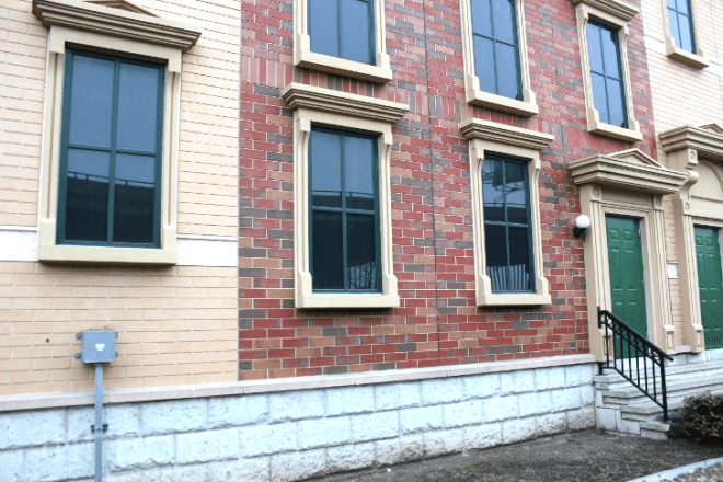 bronx townhouses, bronx townhouses coned, hidden coned station, fake facades, fake facades nyc, secret buildings nyc, Mott Haven Electric Substation, con ed, consolidated edison, mott haven, bronx coned station, weird buildings nyc