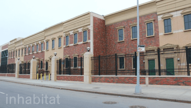 bronx townhouses, bronx townhouses coned, hidden coned station, fake facades, fake facades nyc, secret buildings nyc, Mott Haven Electric Substation, con ed, consolidated edison, mott haven, bronx coned station, weird buildings nyc