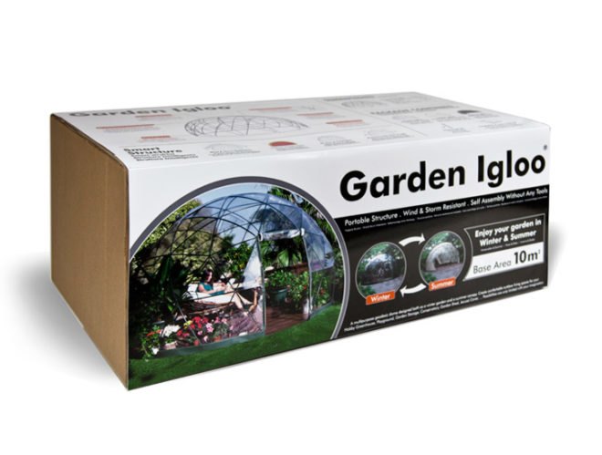 Garden Igloo, German design, geodesic dome, geodesic geometry, igloo-shaped structure, igloo architecture, lightweight architecture, outdoor furniture, transforming furniture, green design, recycled materials