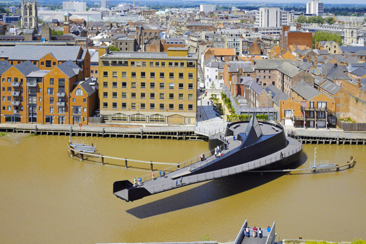 6 Best, Bridges For People &amp; Bikes, Dominique Perrault, Argenzuela Footbridge, Mc Dowell + Benedetti, River Hull Bridge, Next Architects Melkwegbridge, Calatrava, Peace Bridge, Yeon Jae Won + Soo Jeong Heo, Xylophone Bridge, viaduct, bike path, Architecture, Bicycles