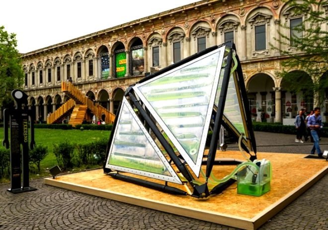 Urban Algae Canopy by ecoLogic Studio at Expo Milano 2015, custom designed ETFE cladding system, reactive bio-digital architecture by ecoLogic Studio, special CNC welding technology, organic canopy for Future Food District project by Carlo Ratti Associati, Bio-digital architecture at Expo Milano 2015, ecoLogic Studio combine technology and biology, responsive algae canopy by ecoLogic Studio, responsive bio-digital canopy at Expo Milano 2015,