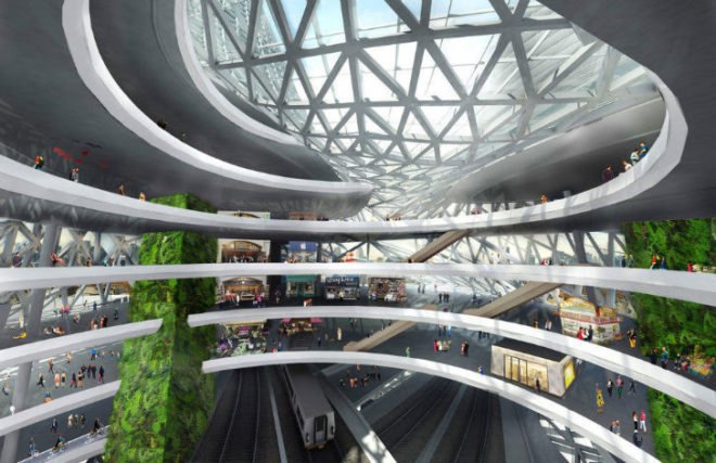 AMLGM Labs, Urban Alloy Towers, architecture, transit hub, LIRR, Queens, Woodside, transportation hub, crazy architecture, dream buildings, New York's strangest buildings, New York's most outlandish buildings, strange NY buidings, odd New York Buildings,