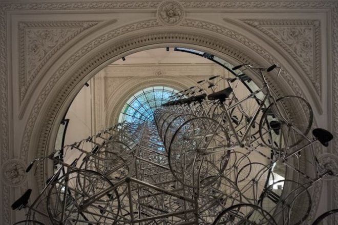 Ai Weiwei, art exhibition, evidence exhibition, modern art, chinese artist, Martin-Gropius-Bau, Berlin, Chinese dissident artist, Berlin exhibition, 6,000 stools, forever bicycles