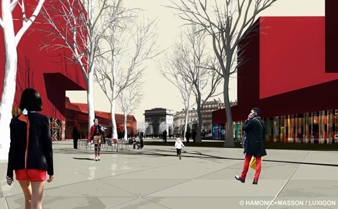 avenue foch, arc de triomphe, Hamonic+Masson, Champs-Élysées, pedestrian avenue, woodland park, Place de l'étoile, mixed-use development, paris mayoral elections, anne hidalgo, paris