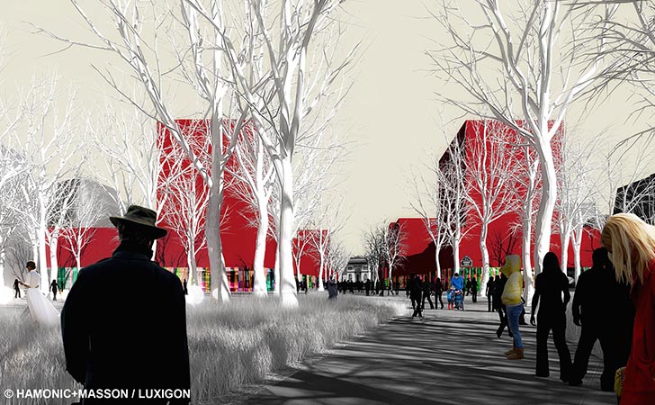 avenue foch, arc de triomphe, Hamonic+Masson, Champs-&Eacute;lys&eacute;es, pedestrian avenue, woodland park, Place de l'&eacute;toile, mixed-use development, paris mayoral elections, anne hidalgo, paris