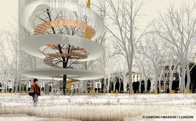 avenue foch, arc de triomphe, Hamonic+Masson, Champs-Élysées, pedestrian avenue, woodland park, Place de l'étoile, mixed-use development, paris mayoral elections, anne hidalgo, paris